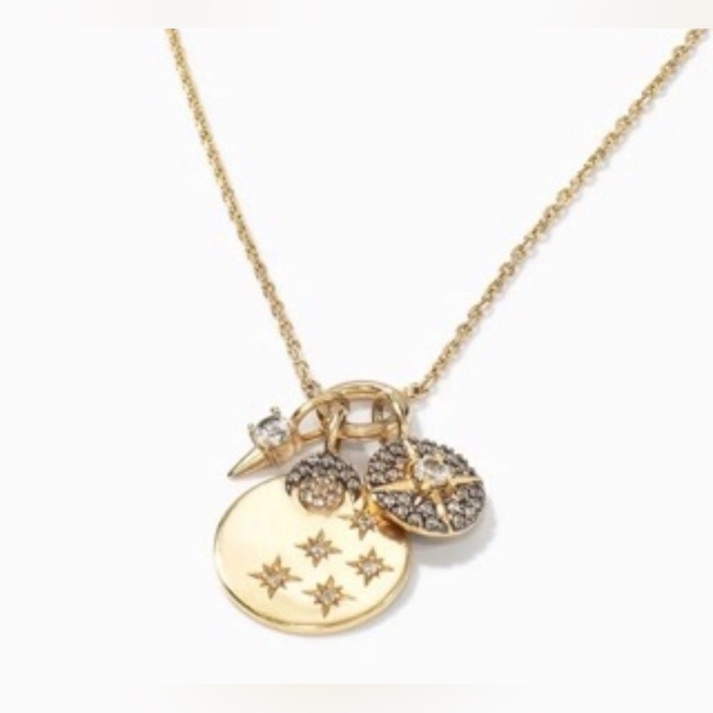 ✨Stella & Dot star struck charm trio ✨ necklace pave 17”